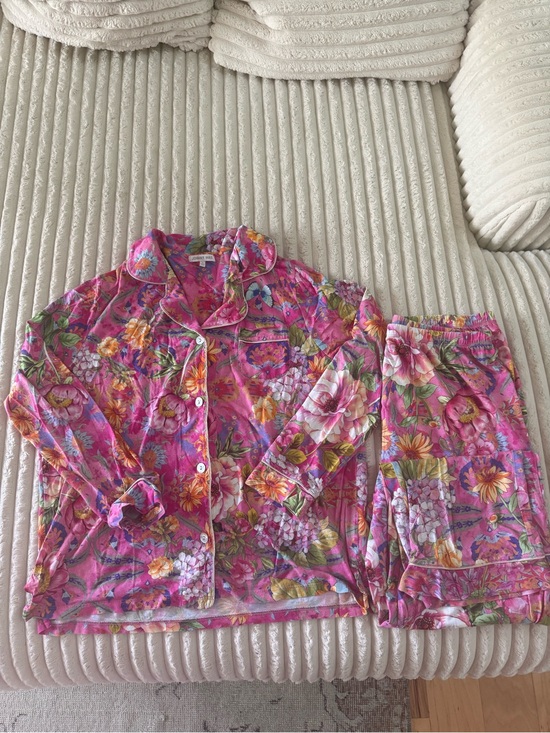 Johnny Was Other - Johnny Was Pink Floral Two-Piece Pajama Set